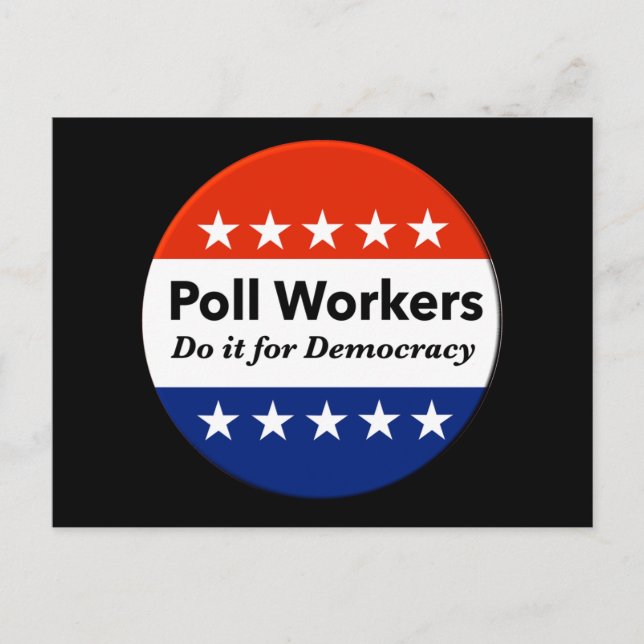 Polenarbeiter tun es für die Demokratie Postkarte (Vorderseite)