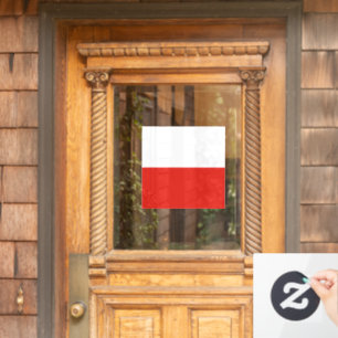 Polenflagge Fensteraufkleber