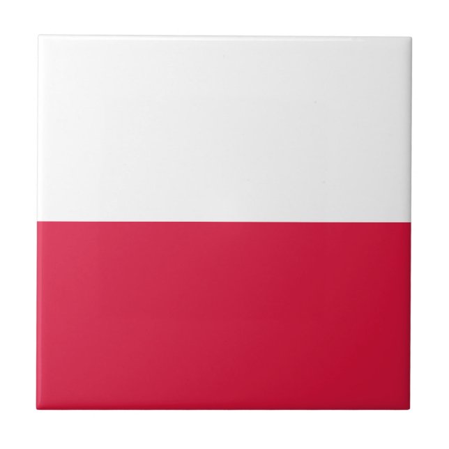 Polenflagge Fliese (Vorderseite)