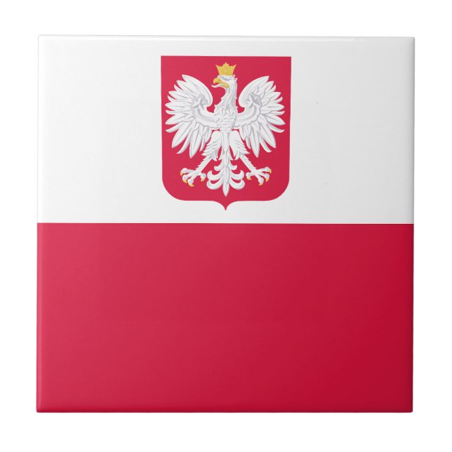 Polenflagge Fliese (Vorderseite)