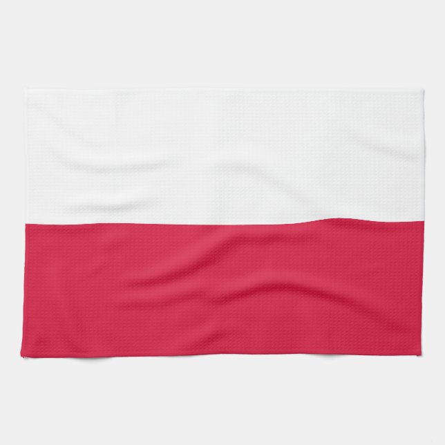 Polenflagge Geschirrtuch (Horizontal)