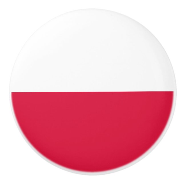 Polenflagge Keramikknauf (Vorderseite)