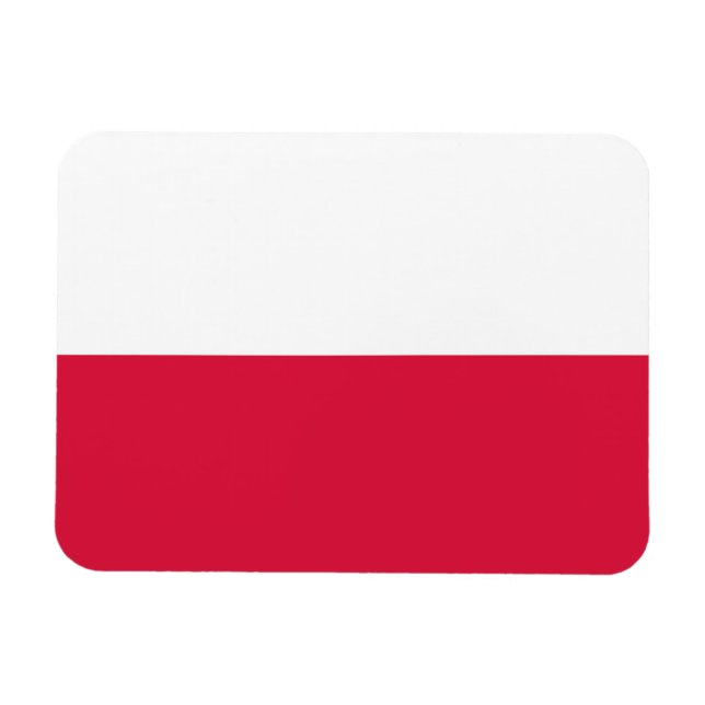 Polenflagge Magnet (Horizontal)