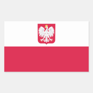 Polenflagge Rechteckiger Aufkleber