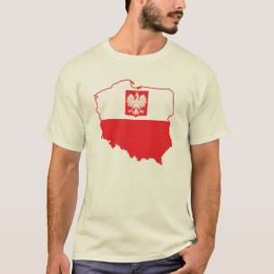 Polenkarte in polnischen Farben T-Shirt