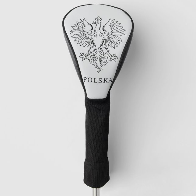 Polens Weißer Adler Zeitgenössisches Staatssymbol  Golf Headcover (Vorderseite)