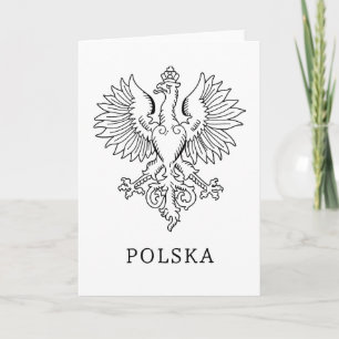 Polens Weißer Adler Zeitgenössisches Staatssymbol Karte