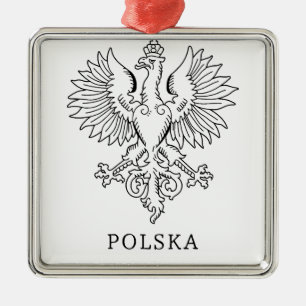 Polens Weißer Adler Zeitgenössisches Staatssymbol  Ornament Aus Metall