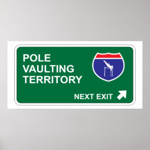 Polevaulting-folgender Ausgang Poster