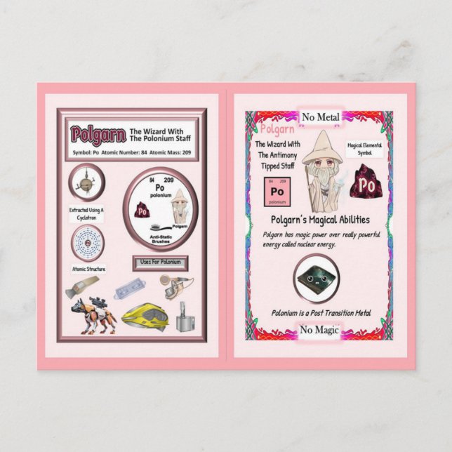 Polgarn Wizard - Polonium Element Postkarte (Vorderseite)