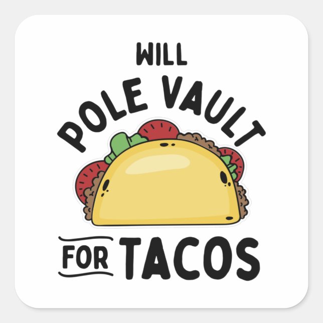 Polgewölbe für Tacos Quadratischer Aufkleber (Vorderseite)