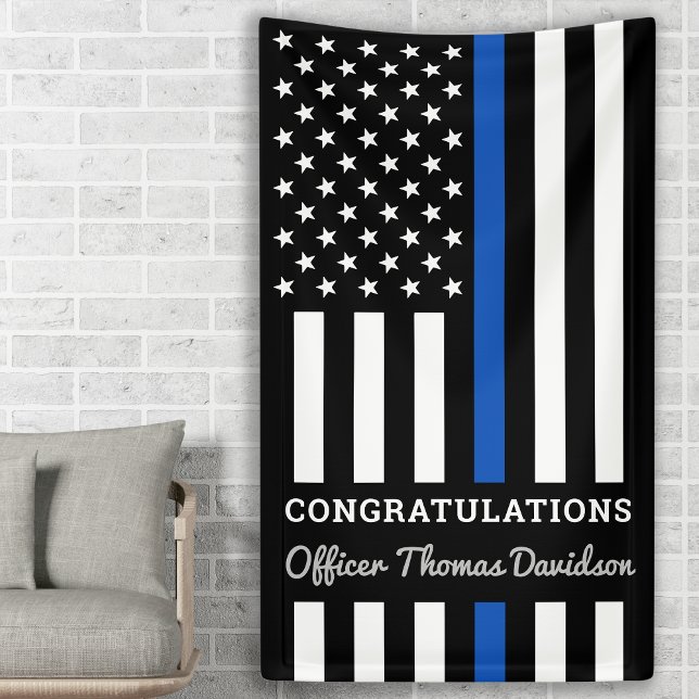 Police Abschluss Thin Blue Line Party Banner (Von Creator hochgeladen)