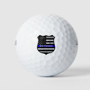 Police Abzeichen Blue Line Remüde Golfball