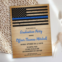 Police Academy Abschluss Thin Blue Line Party Ann