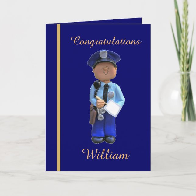 Police Academy Graduation Card Karte (Vorderseite)