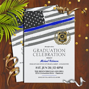 Police Academy Graduation Party Invitations Einladung
