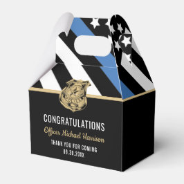 Police Blue Line Flag Herzlichen Glückwunsch Absch Geschenkschachtel