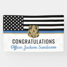 Police Blue Line Flag Herzlichen Glückwunsch Ruhes