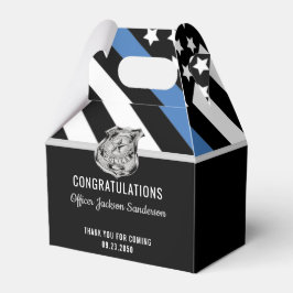 Police Blue Line Flag Herzlichen Glückwunsch Ruhes Geschenkschachtel