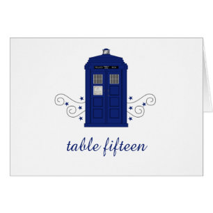 Police Box Tischnummernkarte v3