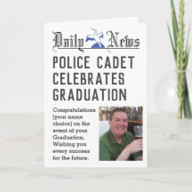 Police Cadet Abschluss Card zum Personalisieren