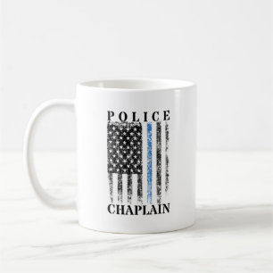 Police Chaplain American USA Flag Kaffeetasse
