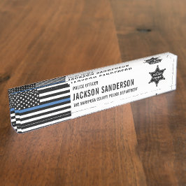 Police Department Law Enforcement Sheriff Badge Namensplakette