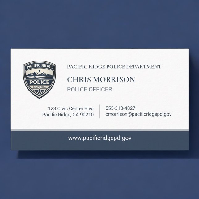 Police Department Logo Business Card Visitenkarte (Von Creator hochgeladen)