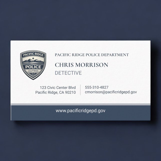 Police Detective Logo Business Card Visitenkarte (Von Creator hochgeladen)