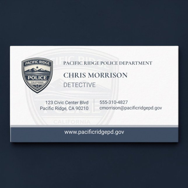 Police Detective Logo Modern Business Card Visitenkarte (Von Creator hochgeladen)
