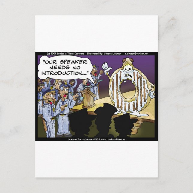 Police & Donuts Funny Cards T-Shirts Tasse und Ges Postkarte (Vorderseite)