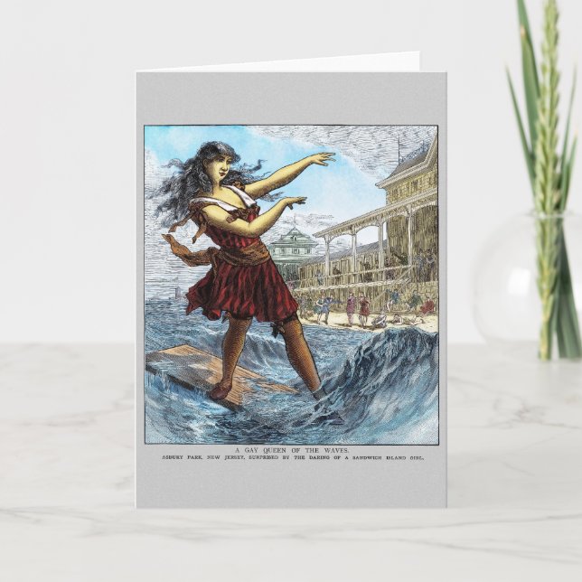 Police Gazette notecard Sandwich Island Karte (Vorderseite)