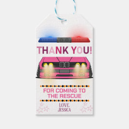 Police Girl Birthday Party Gefallen Geschenkanhänger