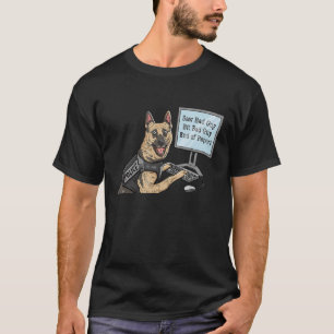 Police K9 Unit sah fehlerhaften Typ Bit schlechter T-Shirt