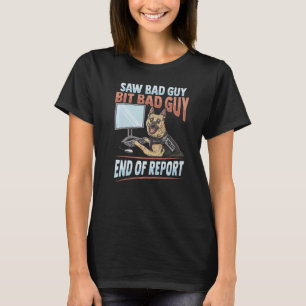 Police K9 Unit sah fehlerhaften Typ Bit schlechter T-Shirt