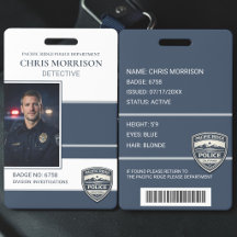 Police Law Enforcement Photo ID Card