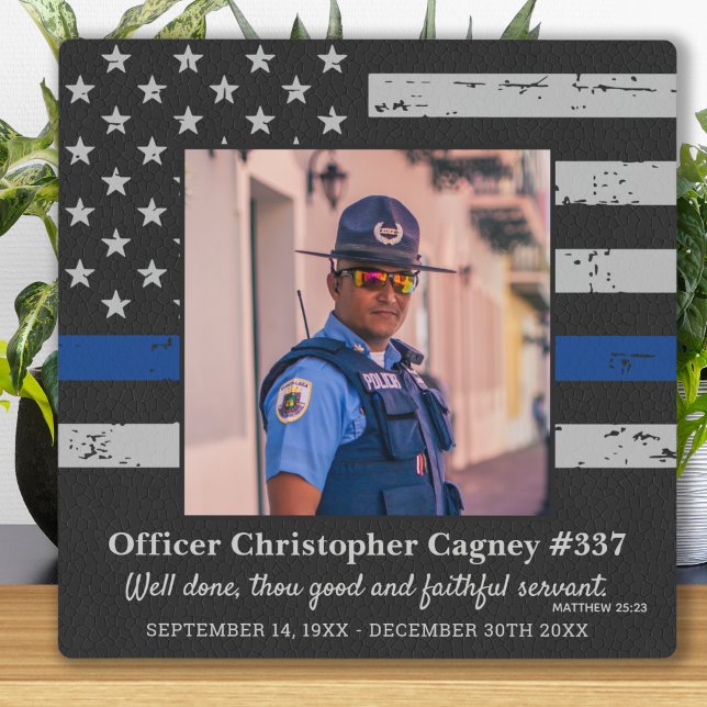 Police Memorial Thin Blue Line Fotoplatte (Von Creator hochgeladen)