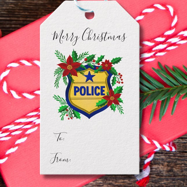 Police Merry Christmas To, From  Geschenkanhänger (Von Creator hochgeladen)