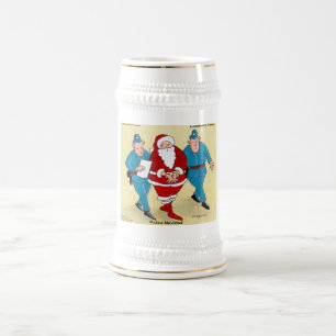 Police Navidad Funny Christmas Weihnachtsgeschenke Bierglas