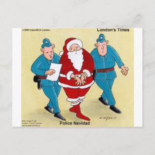 Police Navidad Funny Christmas Weihnachtsgeschenke Feiertagspostkarte