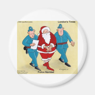 Police Navidad Funny Christmas Weihnachtsgeschenke Magnet