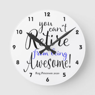 Police Office Retirement Thin Blue Line Runde Wanduhr