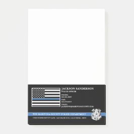 Police Officer Department Law Enforcement Logo Post-it Klebezettel