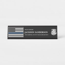 Police Officer Department Law Enforcement Logo Schreibtischnamensplakette