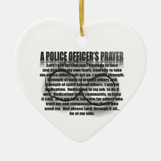 Police Officer Prayer Keramik Ornament