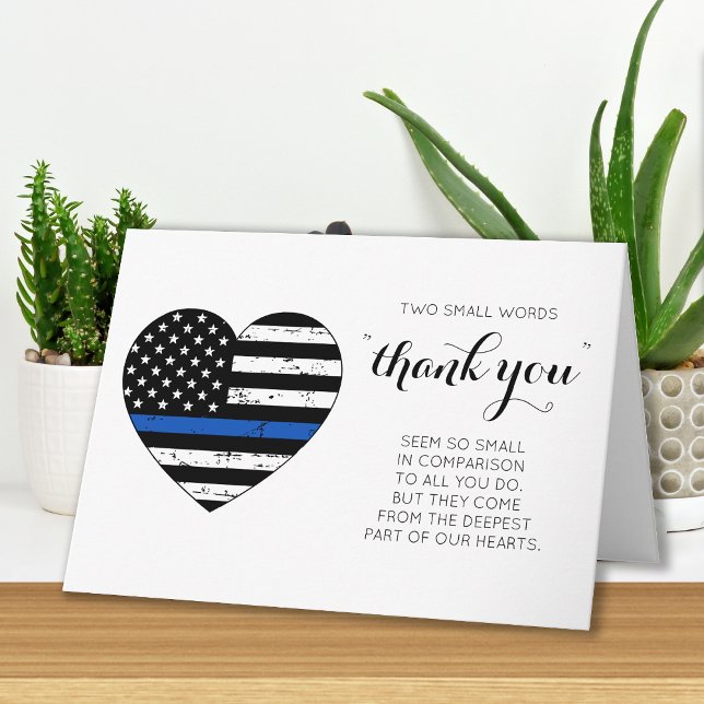 Police Personalisiert Thin Blue Line Flag Vielen D Karte (Von Creator hochgeladen)