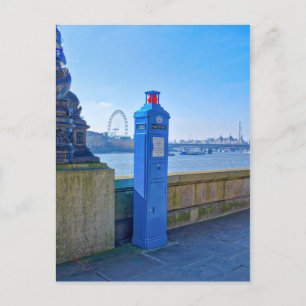 Police Phone Box London UK Postcard Postkarte