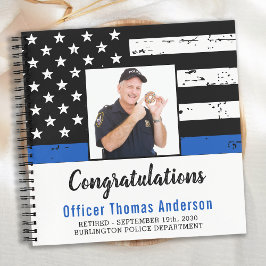 Police Retirement Guest Book Custom Foto Party Notizbuch