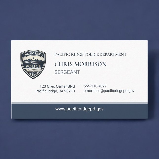 Police Sergeant Logo Business Card Visitenkarte (Von Creator hochgeladen)