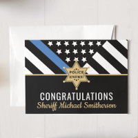 Police Sheriff Retirement Thin Blue Line Flag